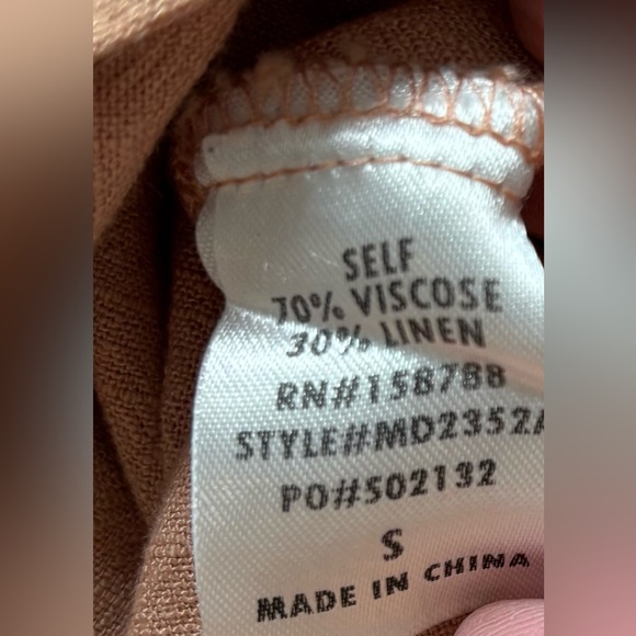 Ruffled Neck Tiered Mini Dress in Peach - Picture 4 of 4